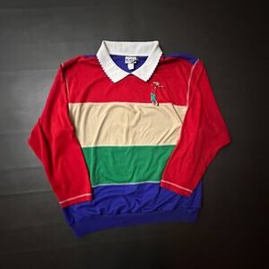 Vintage Koret Sport Shirt Adult 2XL (Fits XL) Multicolor Golf Rugby Polo 80s